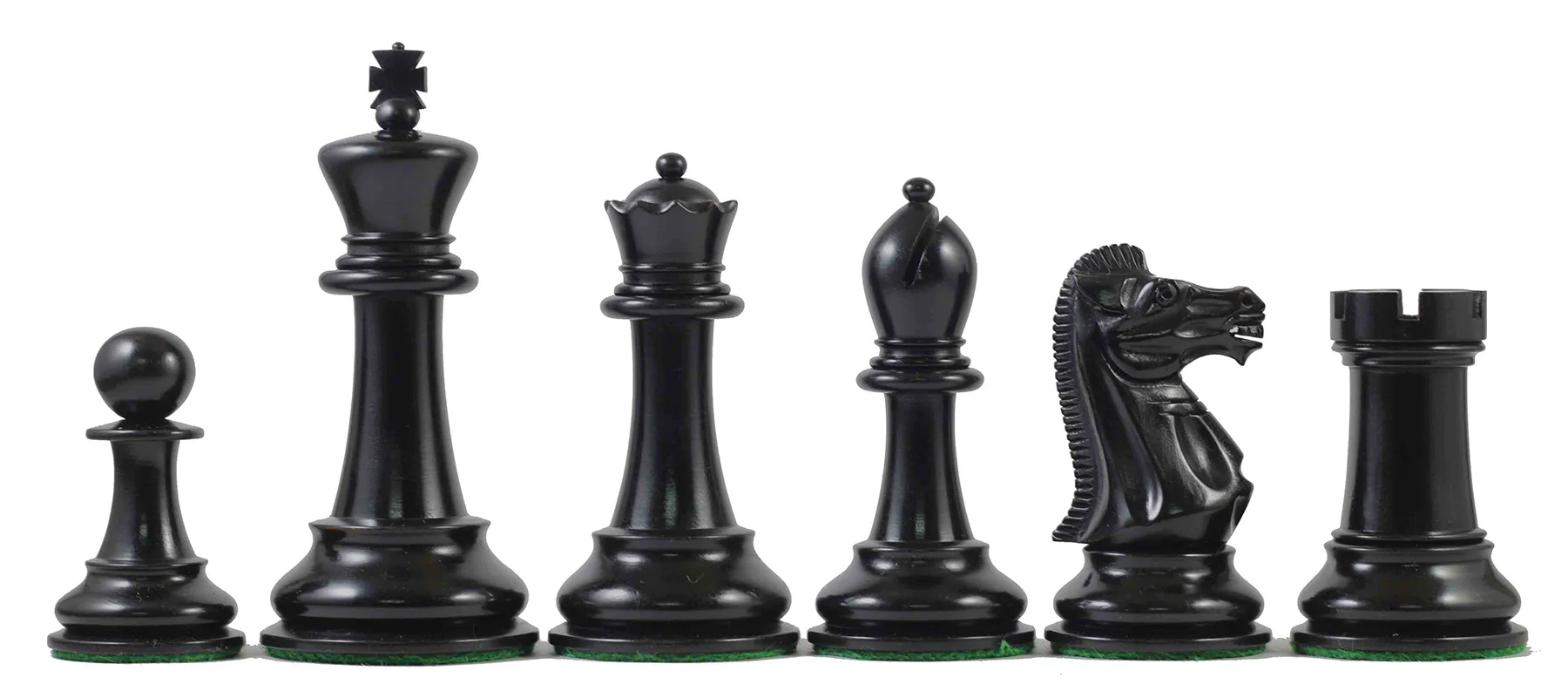 17th Olympiad Havanna 1966 Circa Reproduction 3.78" Staunton Chessmen Antiqued/Ebonised Boxwood - Image 10