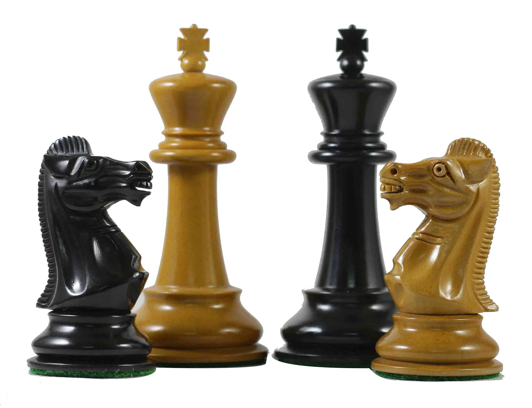 17th Olympiad Havanna 1966 Circa Reproduction 3.78" Staunton Chessmen Antiqued/Ebonised Boxwood - Image 11