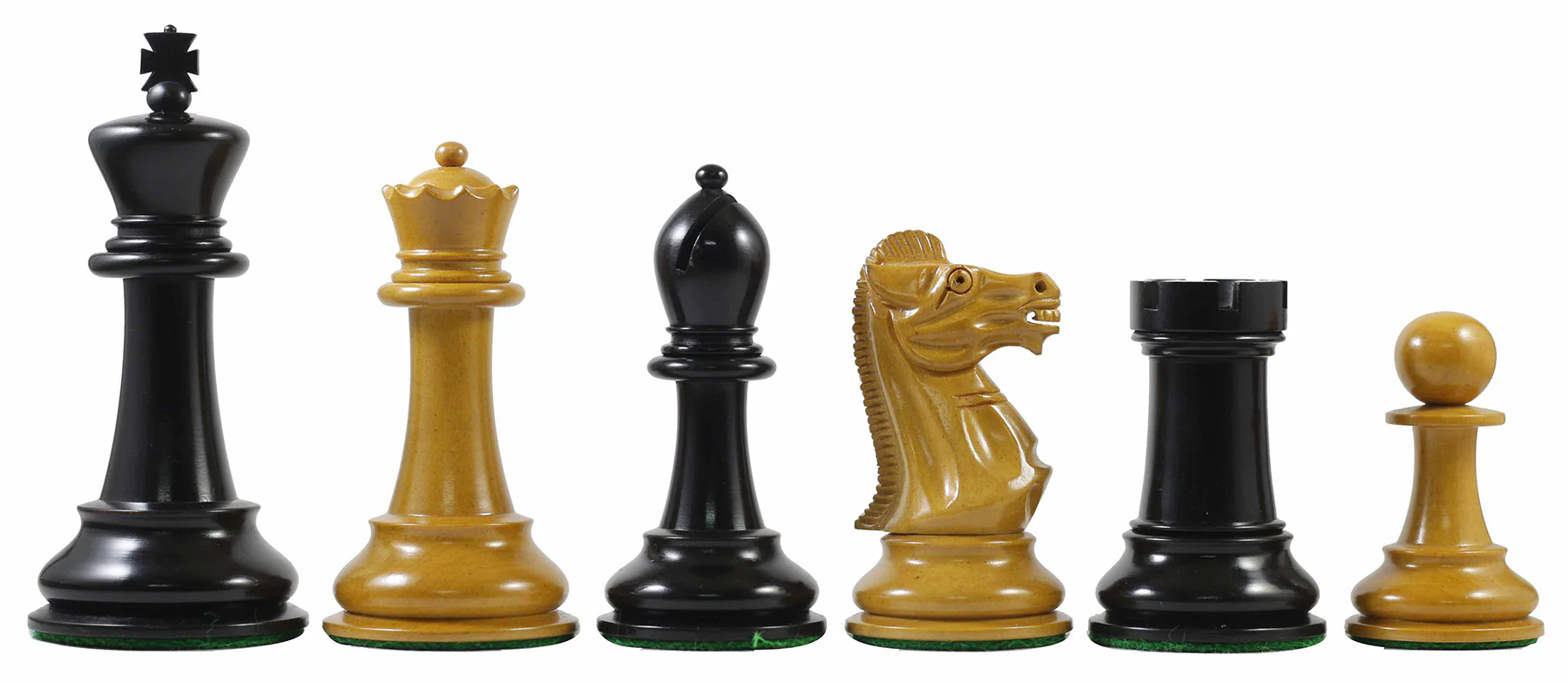 17th Olympiad Havanna 1966 Circa Reproduction 3.78" Staunton Chessmen Antiqued/Ebonised Boxwood - Image 15