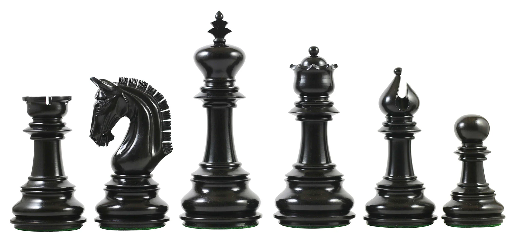 Alexandria Series 4.5" Premium Staunton Ebony Chessmen - Image 10