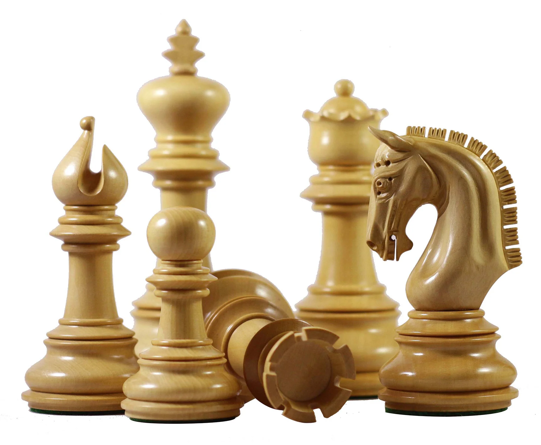 Alexandria Series 4.5" Premium Staunton Ebony Chessmen - Image 8