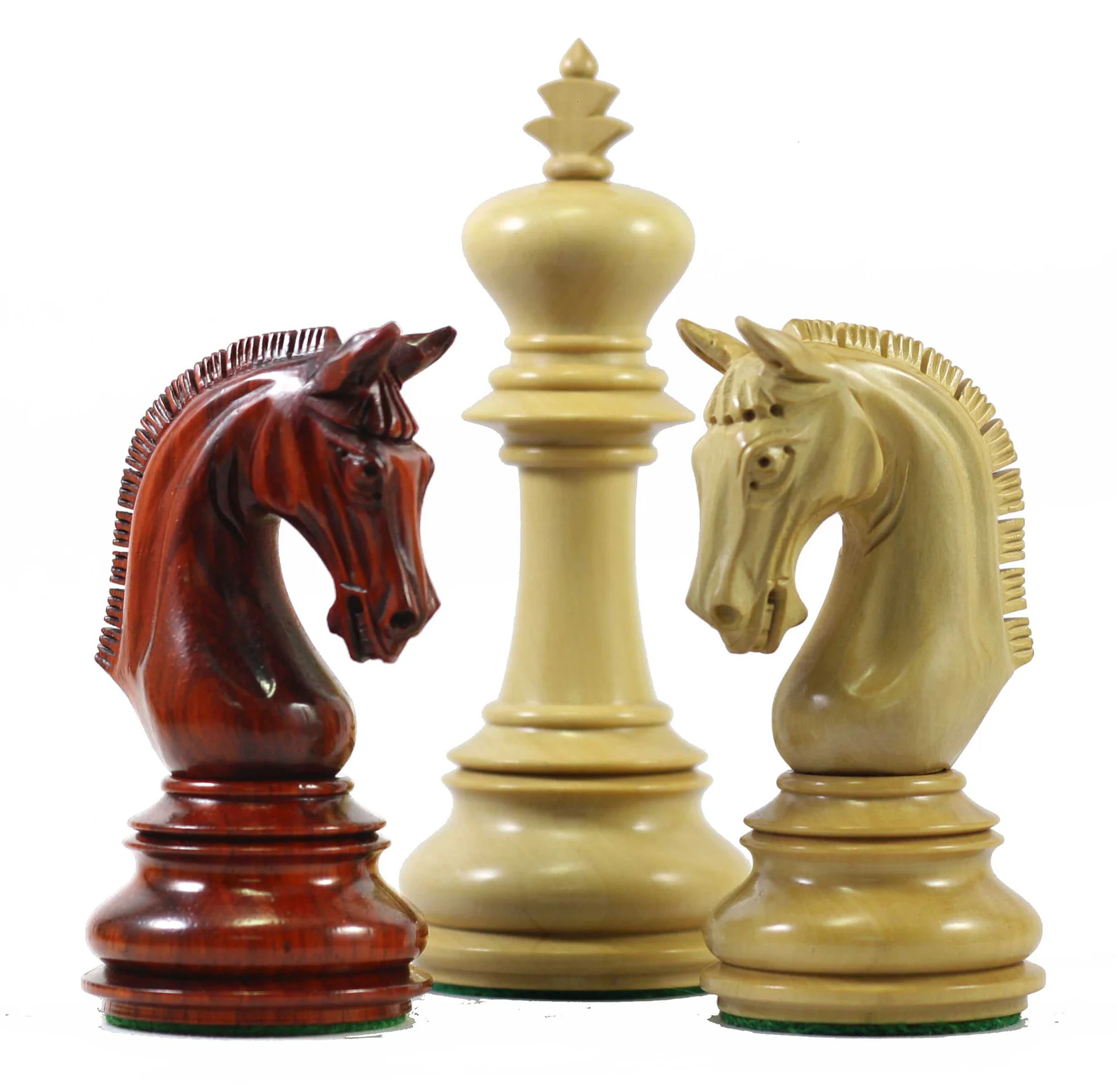 Alexandria Series 4.5" Premium Staunton Padouk Wood Chessmen - Image 4