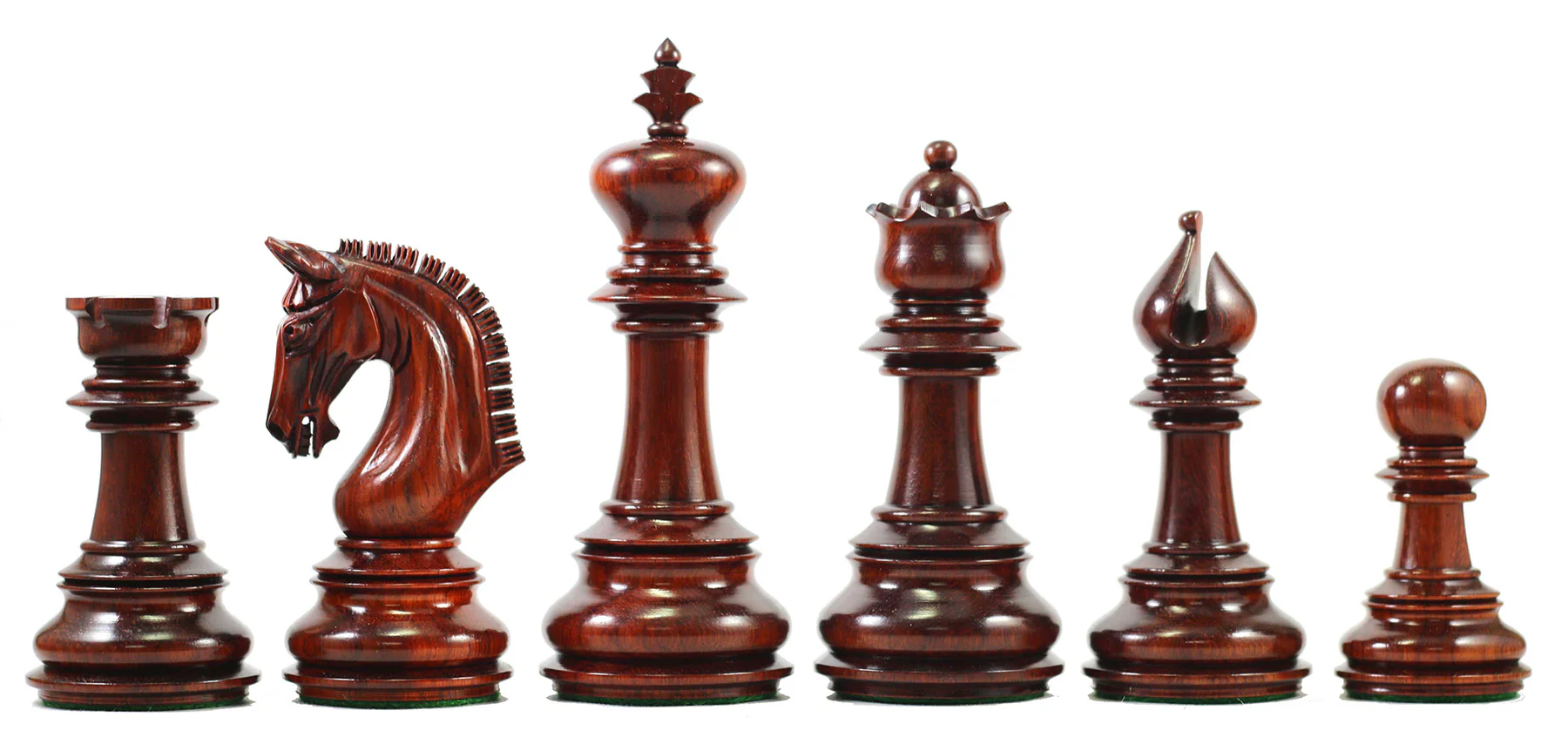 Alexandria Series 4.5" Premium Staunton Padouk Wood Chessmen - Image 6
