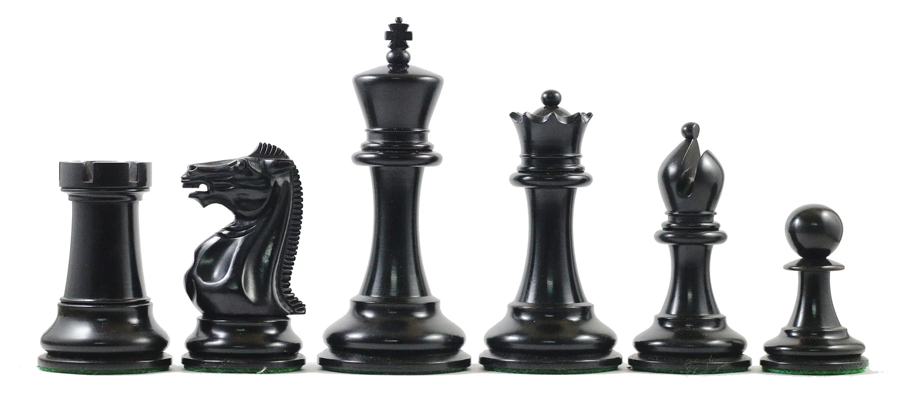 Anderson 1855-60 Reproduction 4.4" Staunton Chessmen in Antiqued Boxwood & Ebony - Image 11