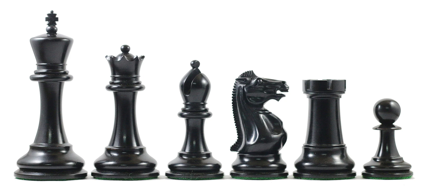 Anderson 1855-60 Reproduction 4.4" Staunton Chessmen in Antiqued Boxwood & Ebony - Image 12