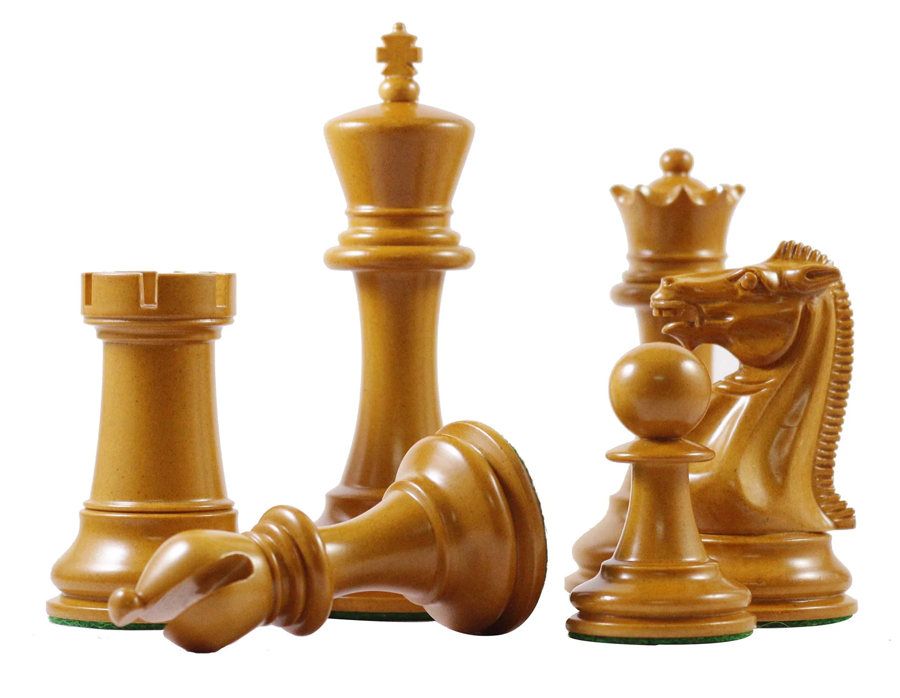Anderson 1855-60 Reproduction 4.4" Staunton Chessmen in Antiqued Boxwood & Ebony - Image 13