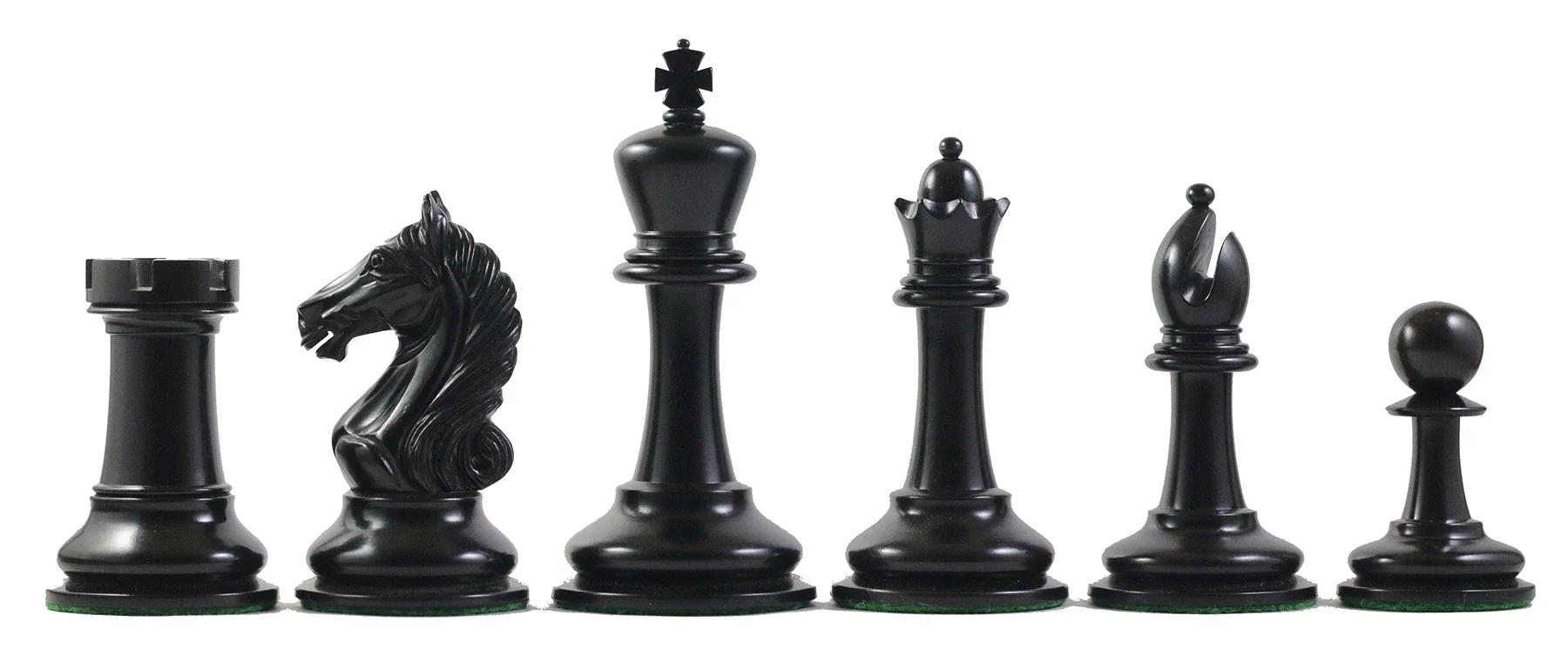 Warrior Series 4" Premium Staunton Chess Set in Ebony and Antiqued Box Wood - Image 4