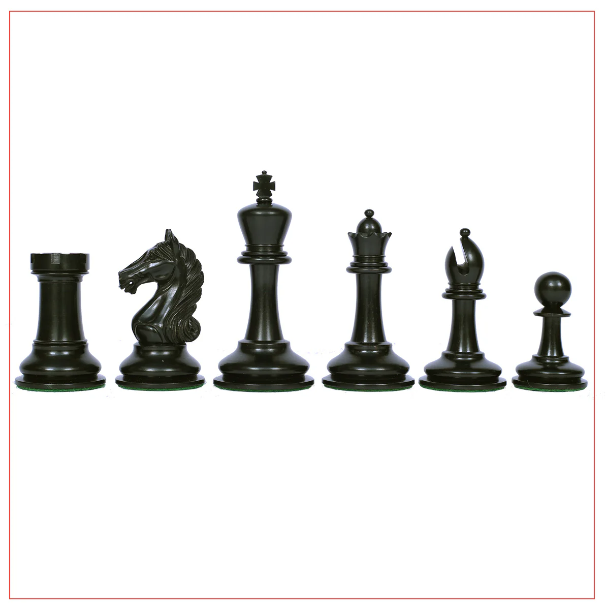 Antique Warrior 4" Chess Set in antiqued box wood and ebony wood - Image 10