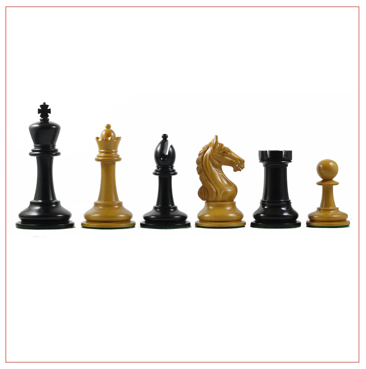 Antique Warrior 4" Chess Set in antiqued box wood and ebony wood - Image 11