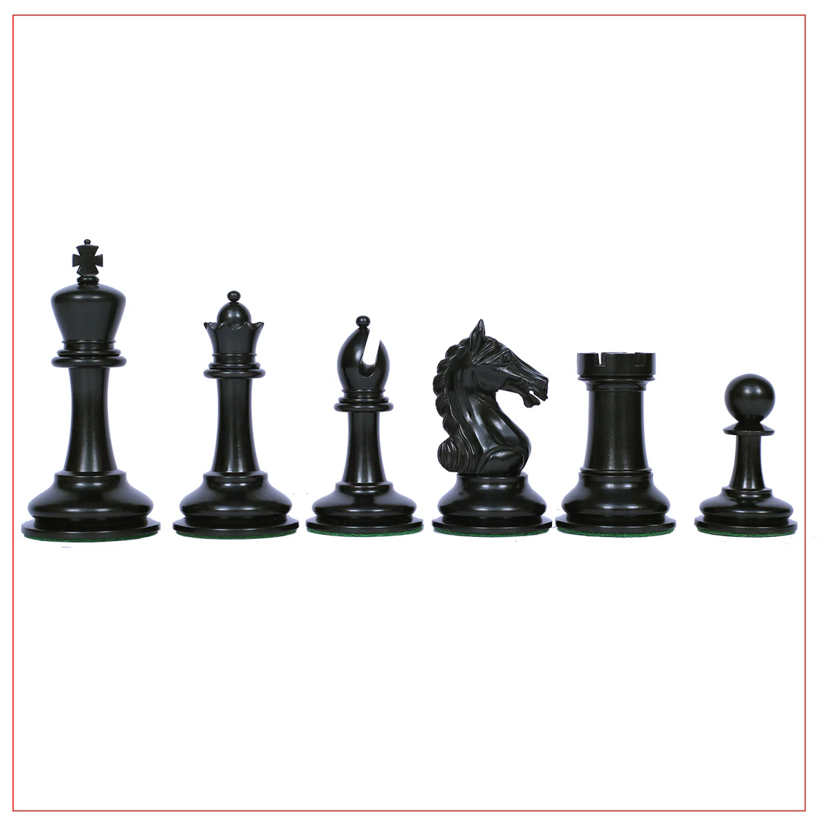 Antique Warrior 4" Chess Set in antiqued box wood and ebony wood - Image 12