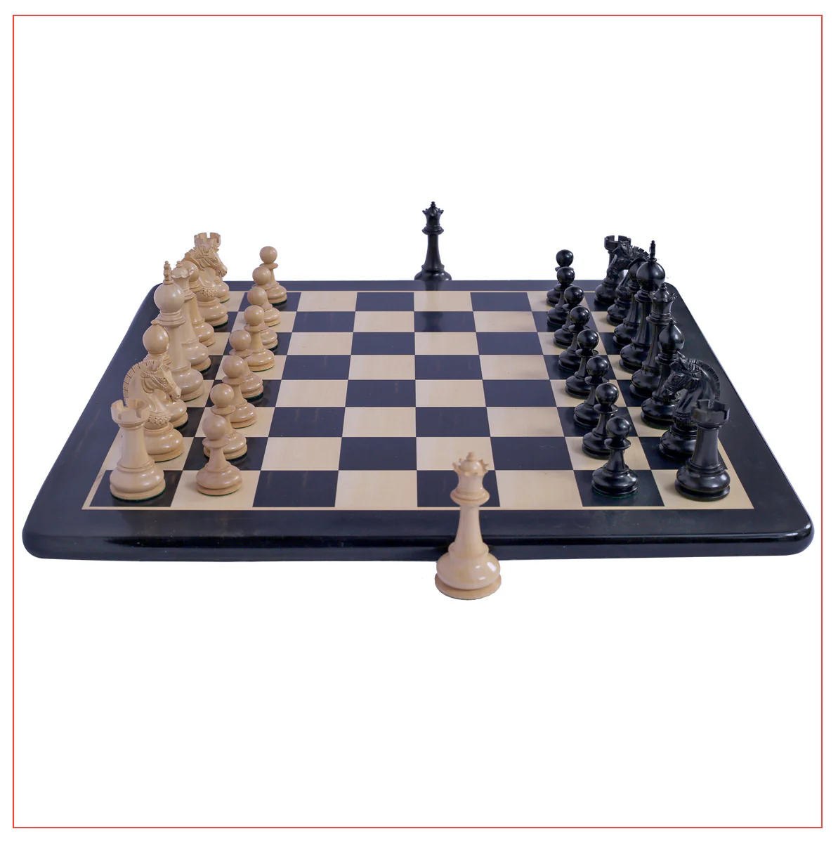 Aristocrat Series Ebony Staunton 4.1" Chessmen with Board - Image 5