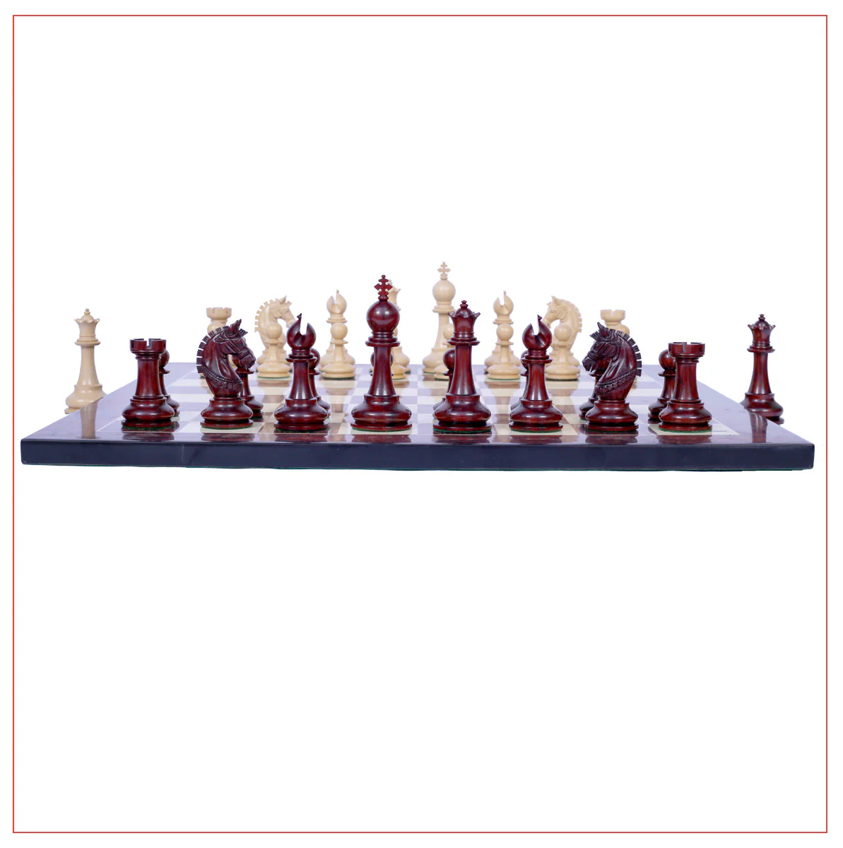 Aristocrat Series Padouk Wood Chess Set - Image 5