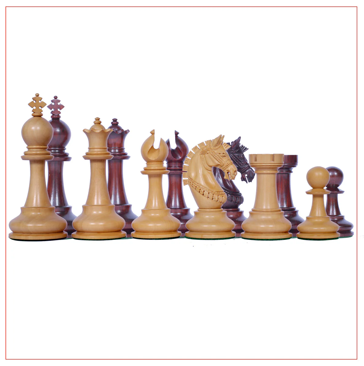 Aristocrat Series Padouk Wood Chess Set - Image 6