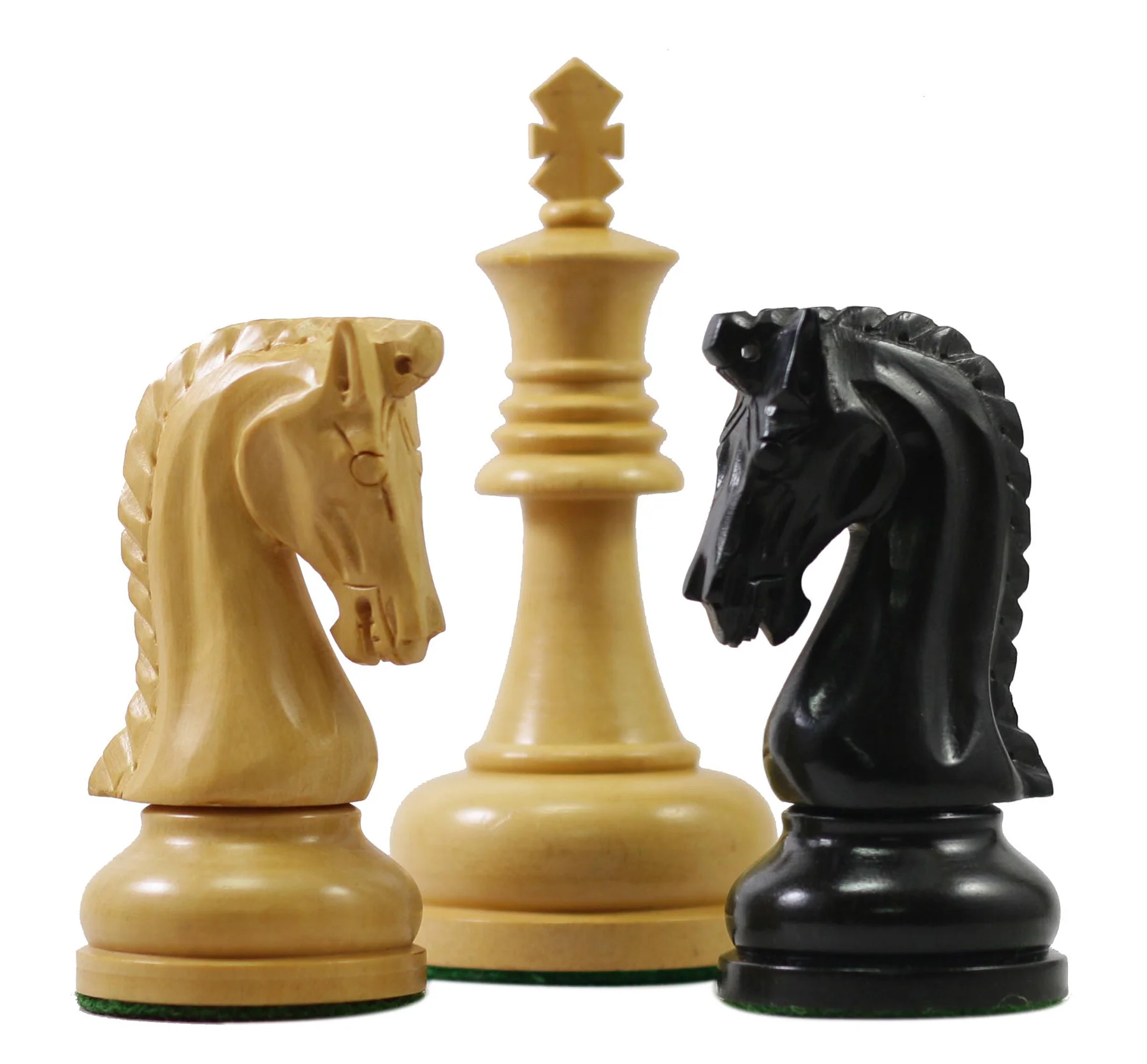 Augusta Series 4.125" Premium Staunton Chess Set in Ebony and Box Wood - Image 5