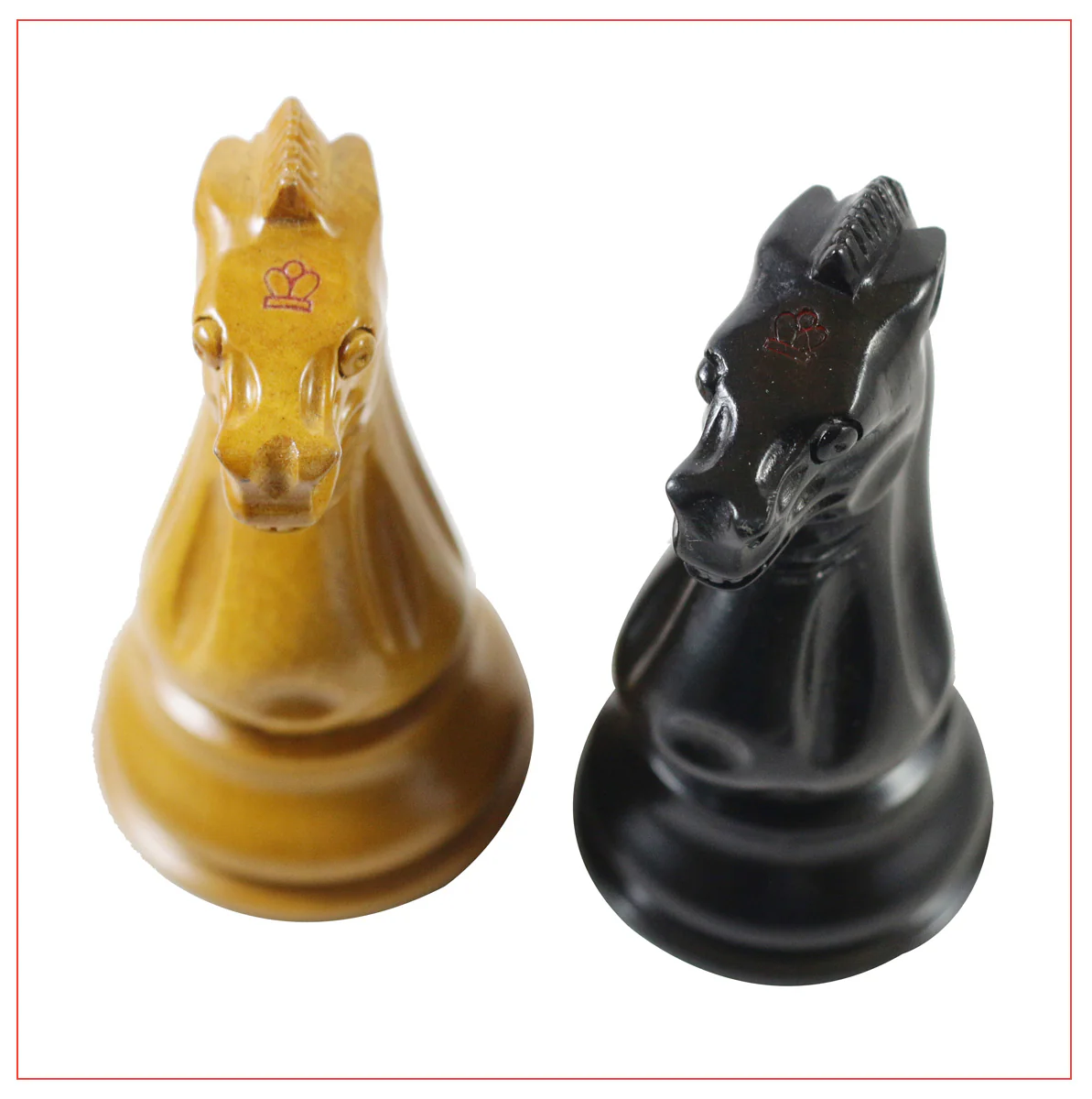 B & Company Reproduction 4.4" Staunton Ebony/Boxwood Chess Set - Image 4
