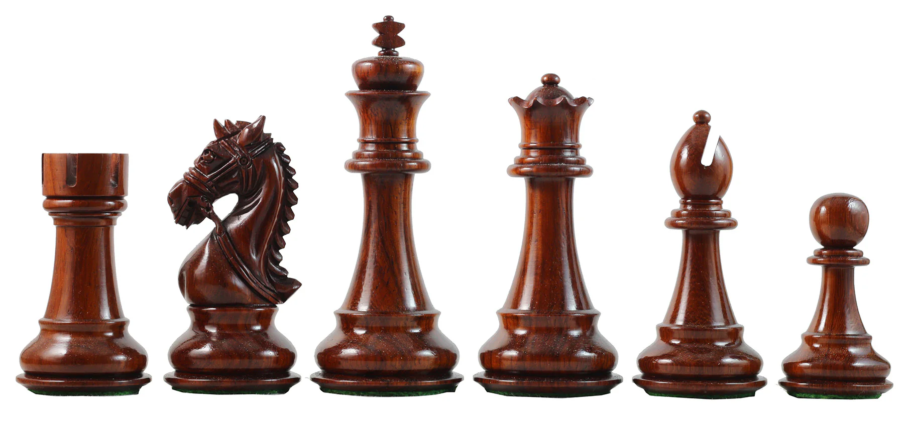 Bridle Series 4.5" Premium Staunton Chess Set in African Padouk and Box Wood - Image 6