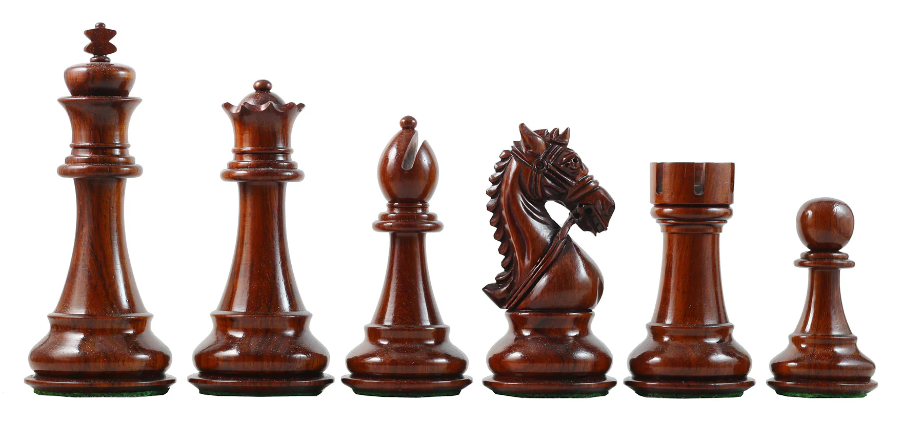 Bridle Series 4.5" Premium Staunton Chess Set in African Padouk and Box Wood - Image 7