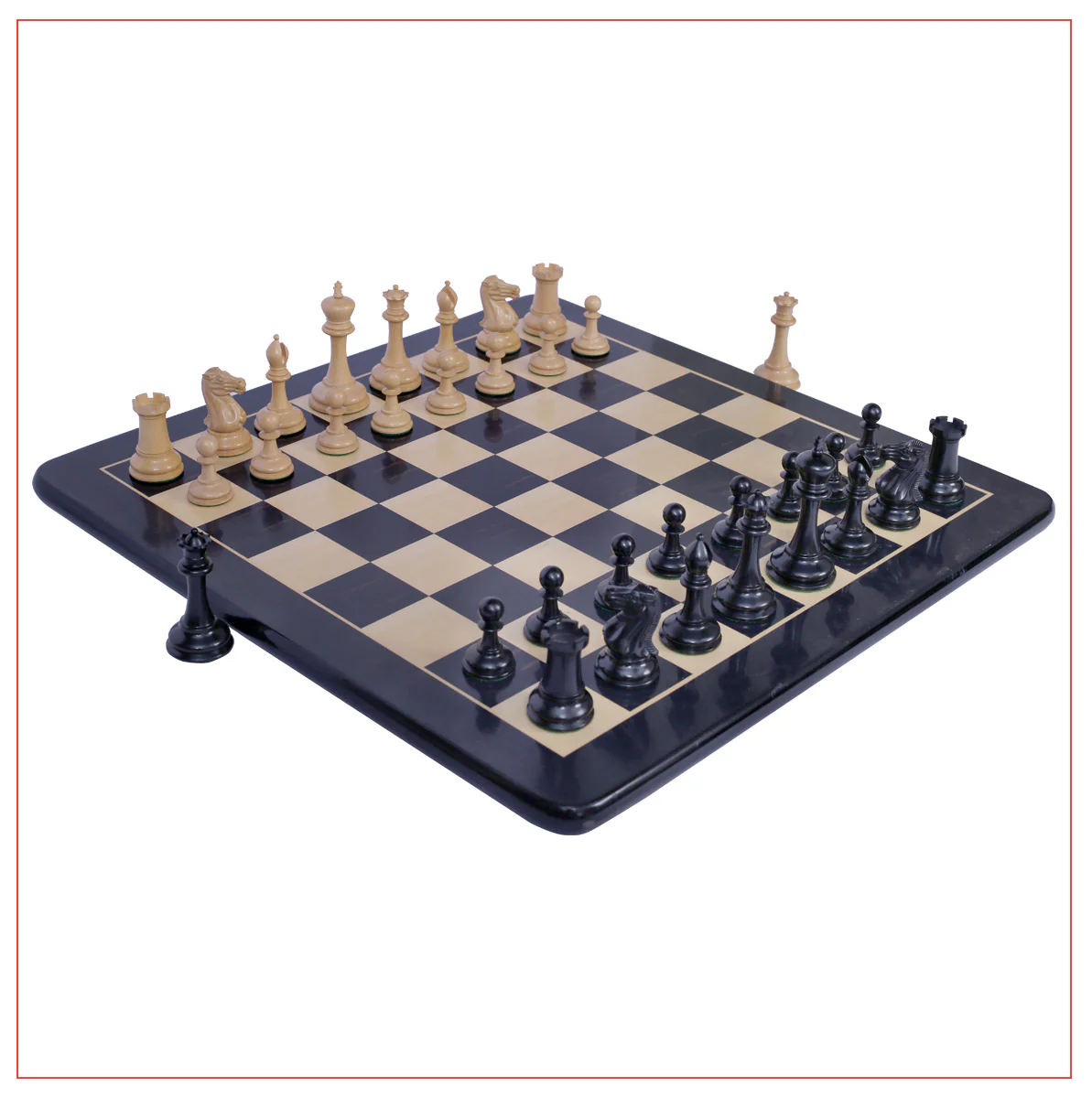 Championship Series 3.5" Ebony Staunton Chess Set - Image 5