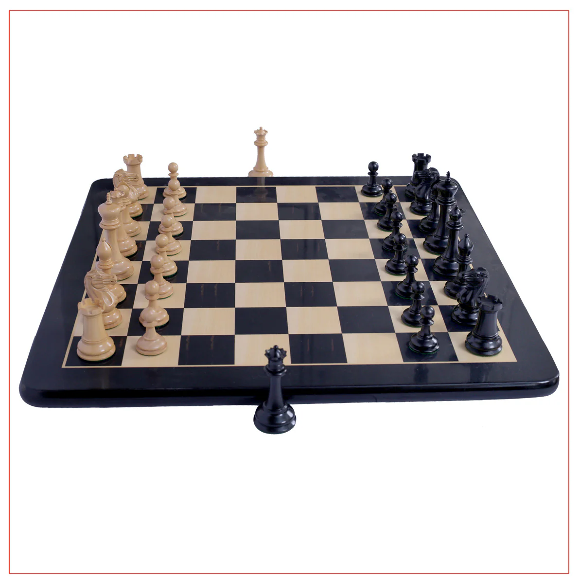 Championship Series 3.5" Ebony Staunton Chess Set - Image 6