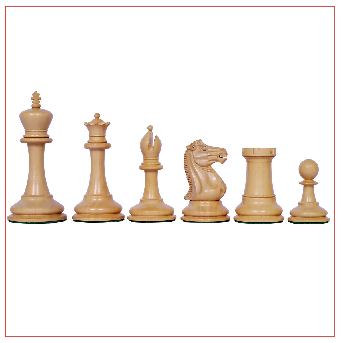 Howard Staunton Series 3.5" Ebony Wood Staunton Chess Pieces - Image 6