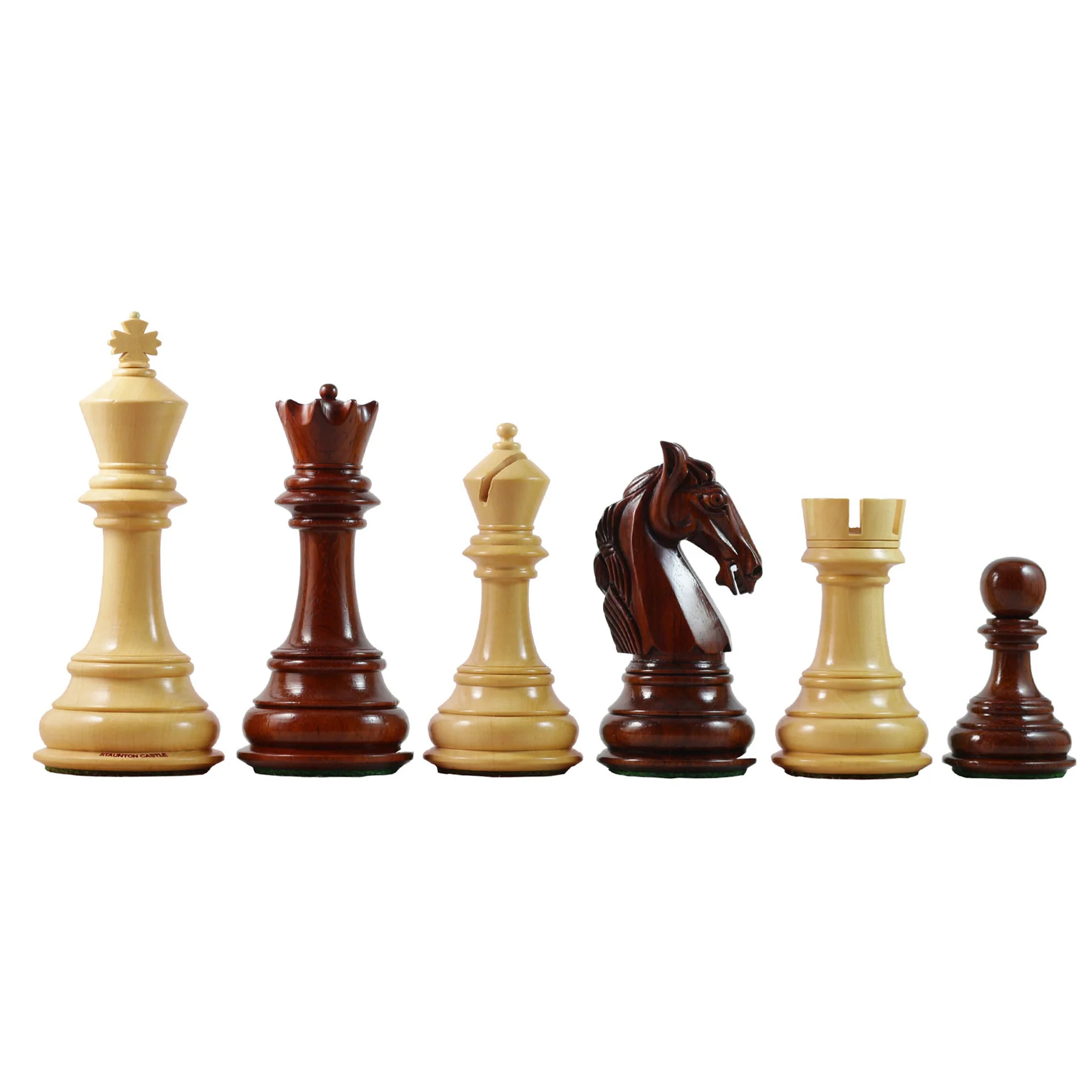 Columbian Series 4.5" Premium Staunton Chess Set in African Padouk and Box wood - Image 2