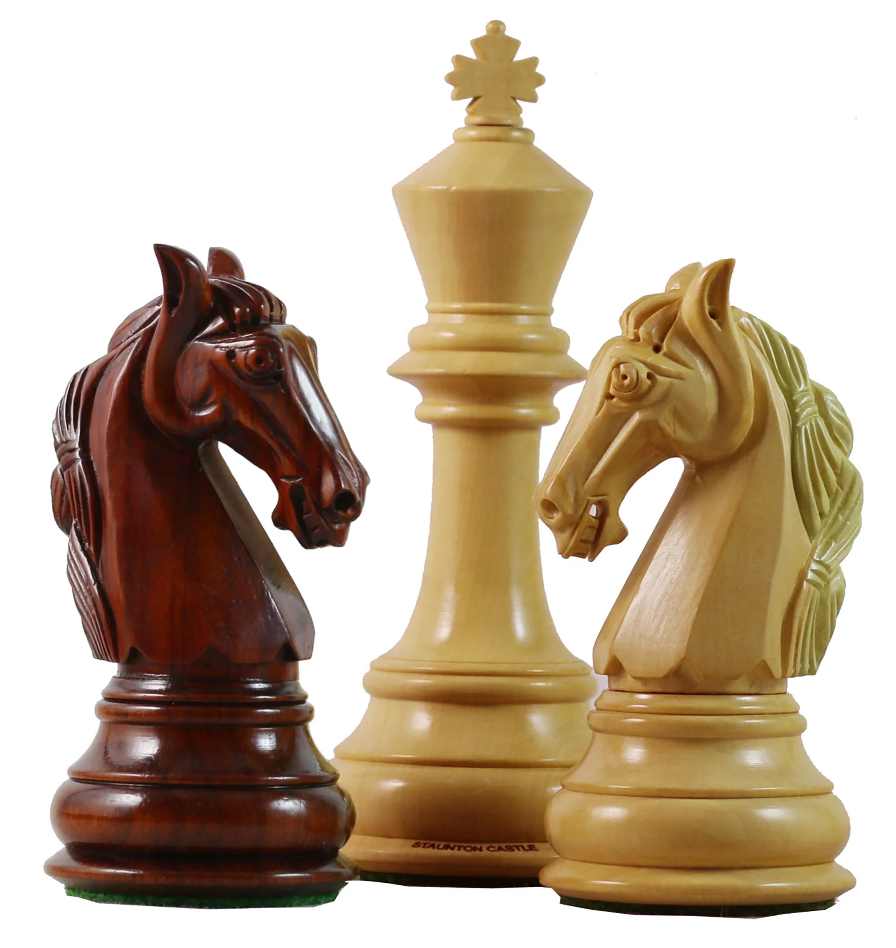 Columbian Series 4.5" Premium Staunton Chess Set in African Padouk and Box wood - Image 3