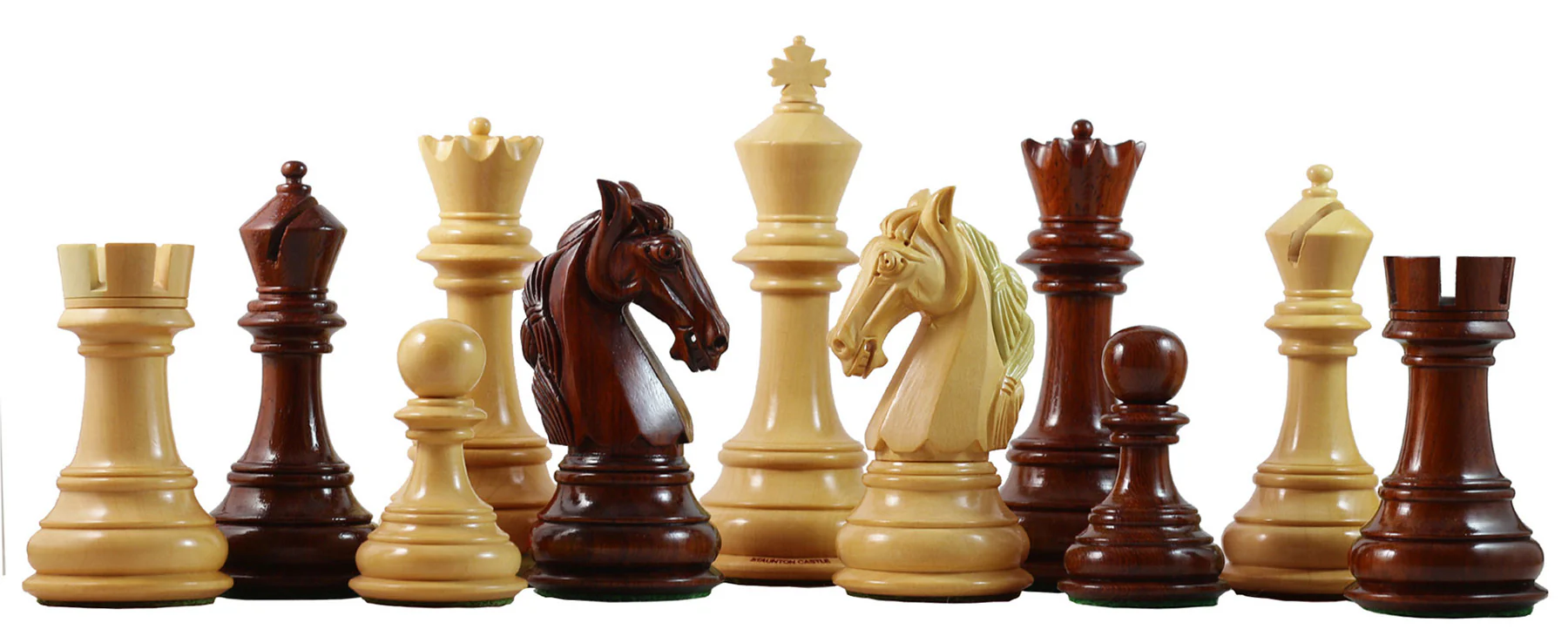 Columbian Series 4.5" Premium Staunton Chess Set in African Padouk and Box wood - Image 4