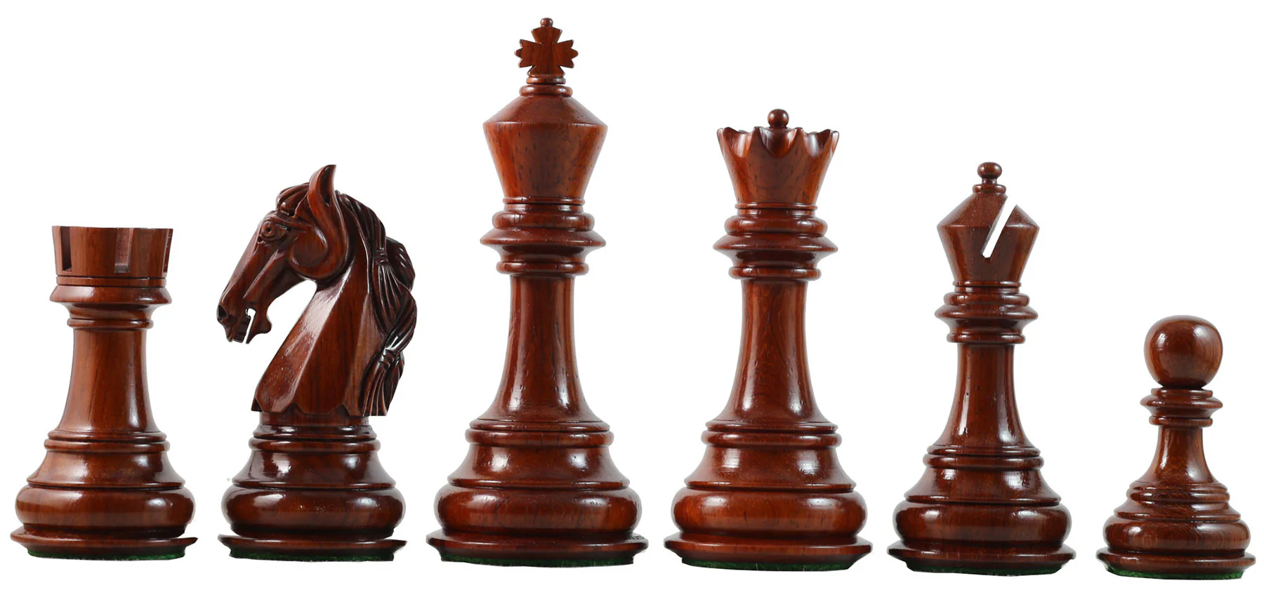 Columbian Series 4.5" Premium Staunton Chess Set in African Padouk and Box wood - Image 5