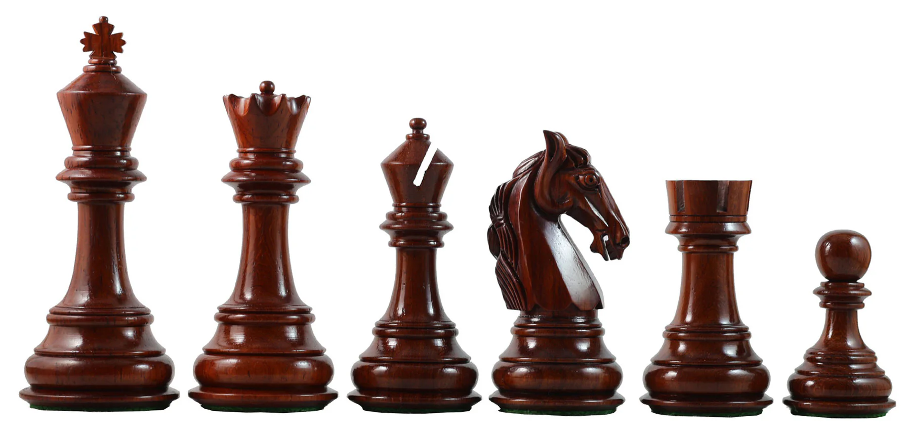Columbian Series 4.5" Premium Staunton Chess Set in African Padouk and Box wood - Image 6