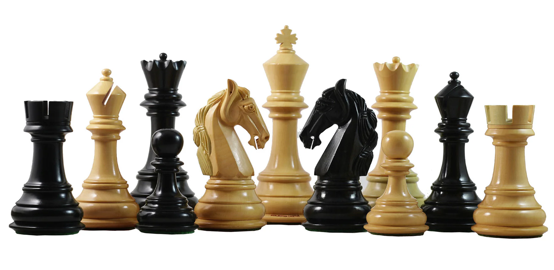 Columbian Series 4.5" Premium Staunton Chess Set in Ebony and Box Wood - Image 2