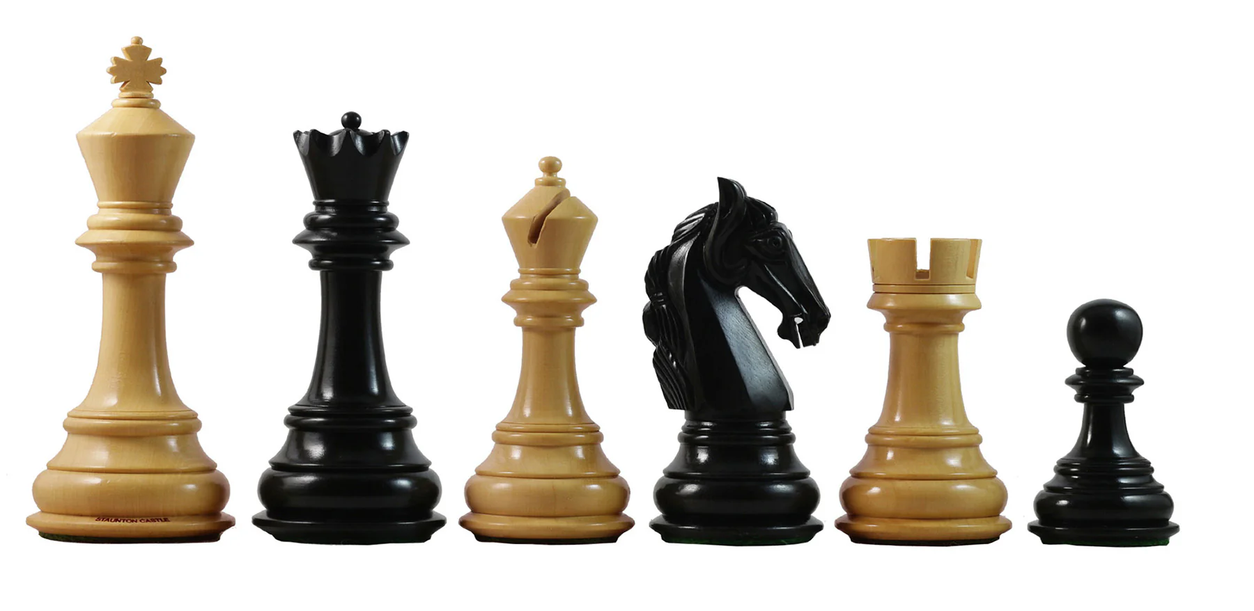 Columbian Series 4.5" Premium Staunton Chess Set in Ebony and Box Wood - Image 3