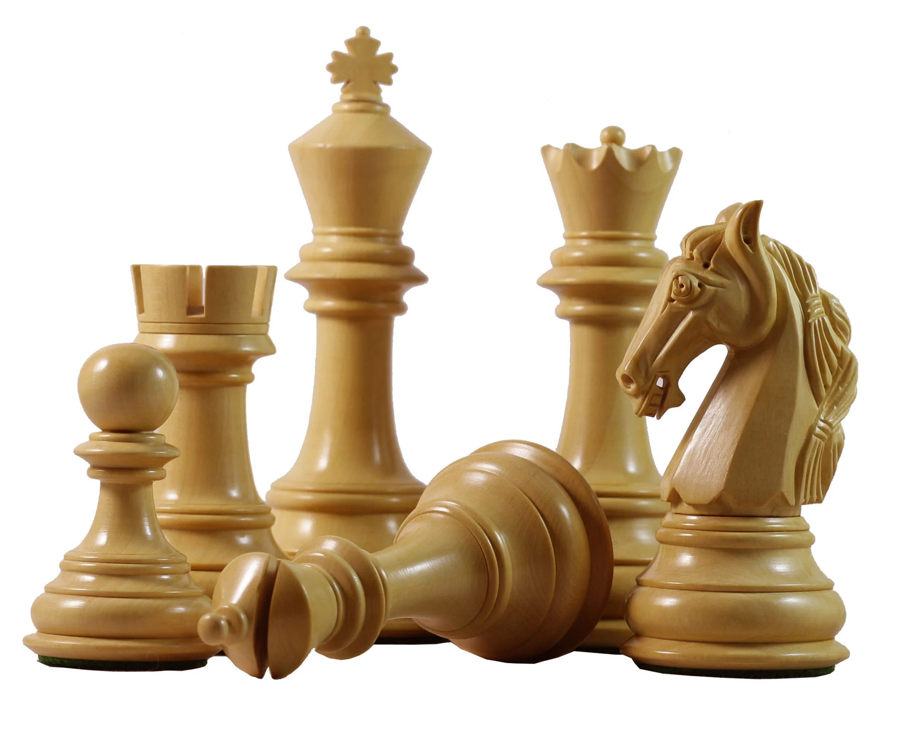 Columbian Series 4.5" Premium Staunton Chess Set in Ebony and Box Wood - Image 6