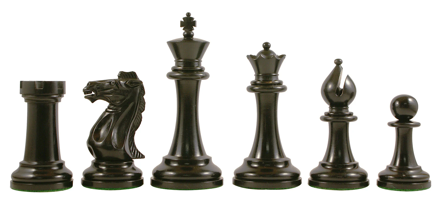 Conquest Series 4" Premium Staunton Chess Set in Ebonized Box Wood - Image 3