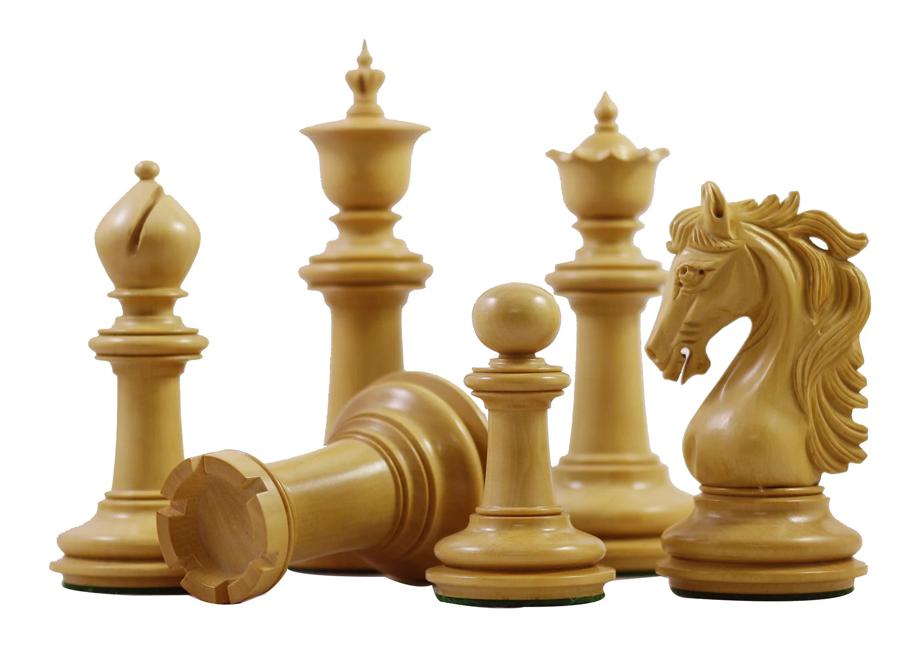 Danum Series 4.4" Premium Staunton Chess Set in Boxwood & Blood Rosewood - Image 3