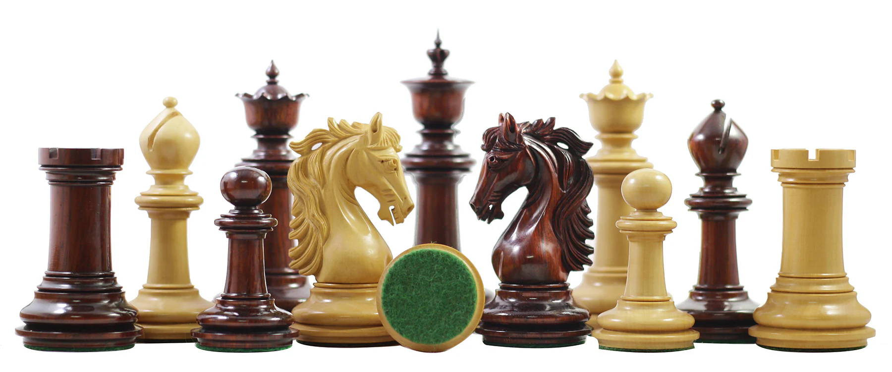 Danum Series 4.4" Premium Staunton Chess Set in Boxwood & Blood Rosewood - Image 5