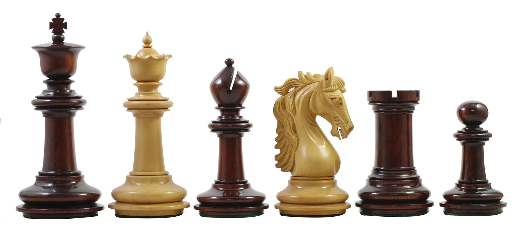 Danum Series 4.4" Premium Staunton Chess Set in Boxwood & Blood Rosewood - Image 6