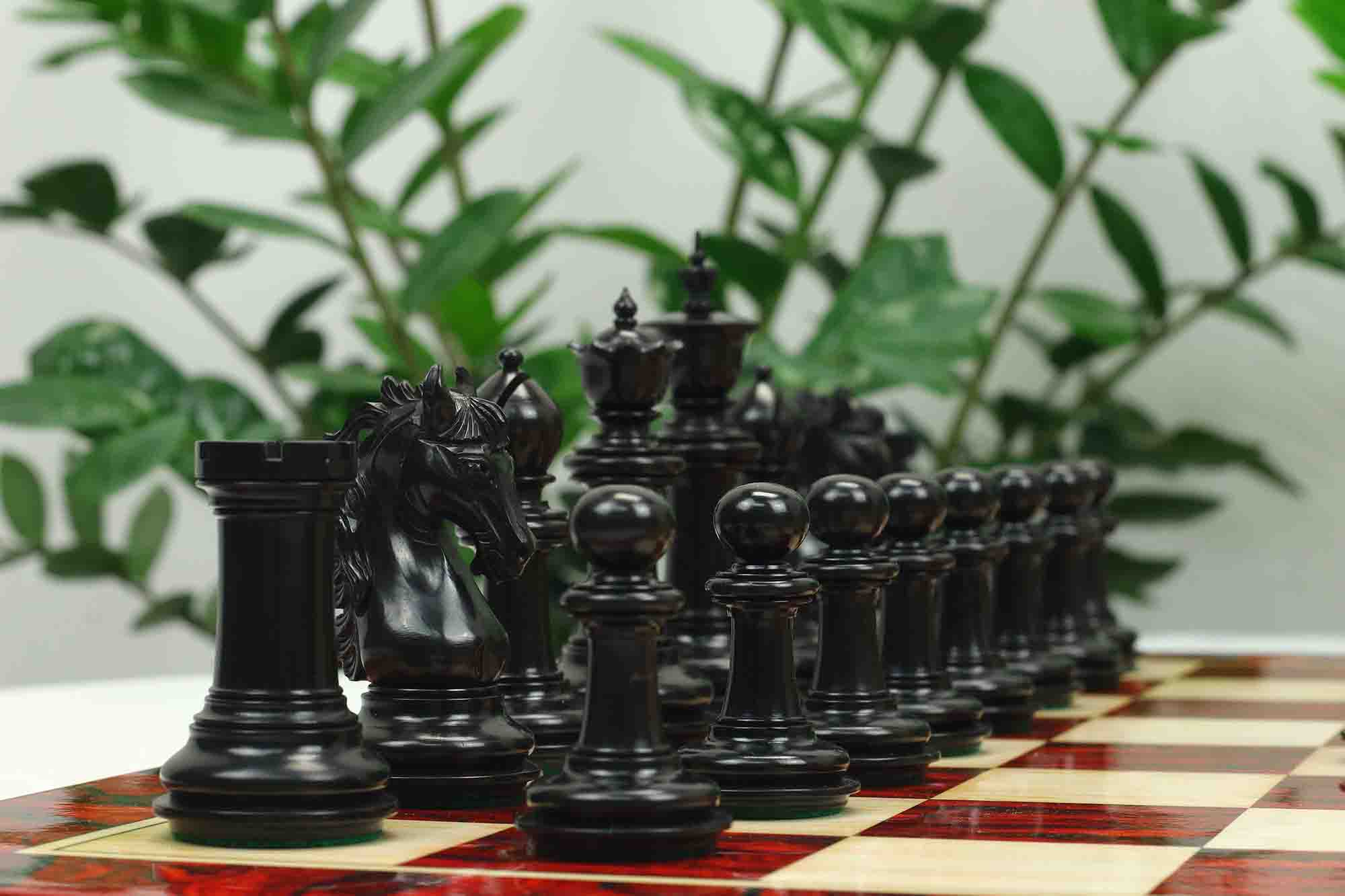 Danum Series 4.4" Premium Staunton Chess Set in Ebony Wood - Image 4