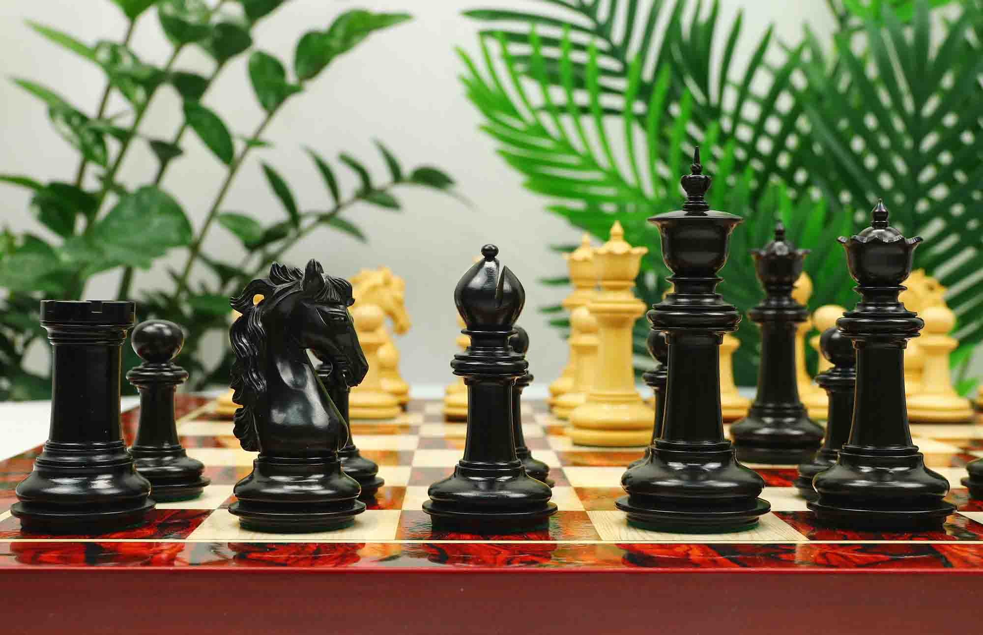 Danum Series 4.4" Premium Staunton Chess Set in Ebony Wood - Image 9
