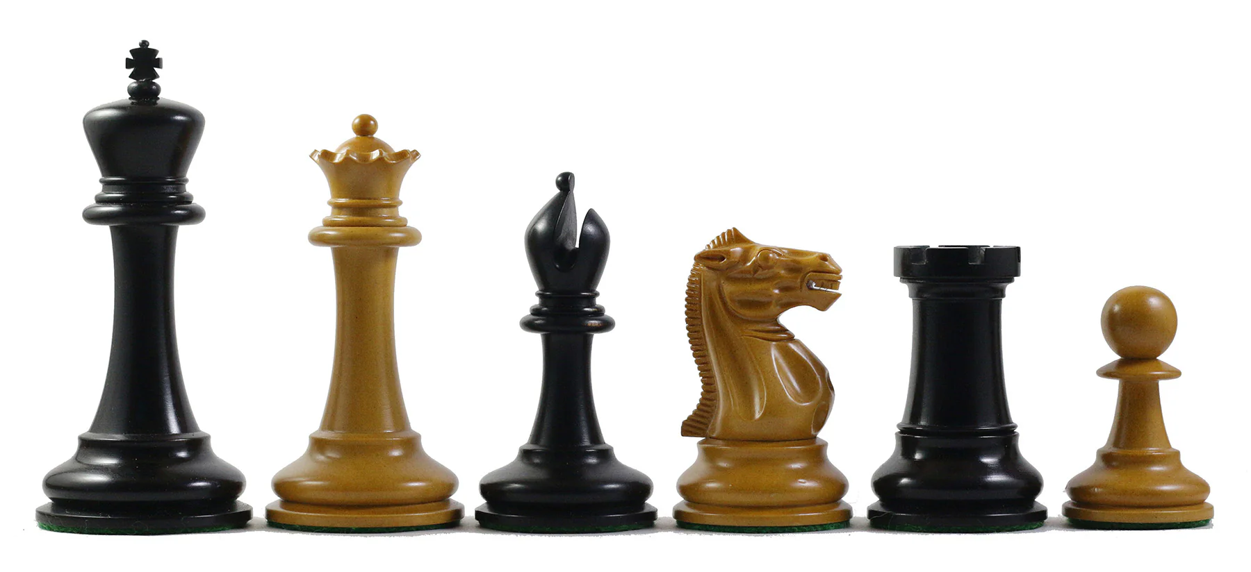 Emil Kemacny 1892-93 Reproduction Staunton Chessmen in Antiqued Boxwood/Ebonised - Image 3