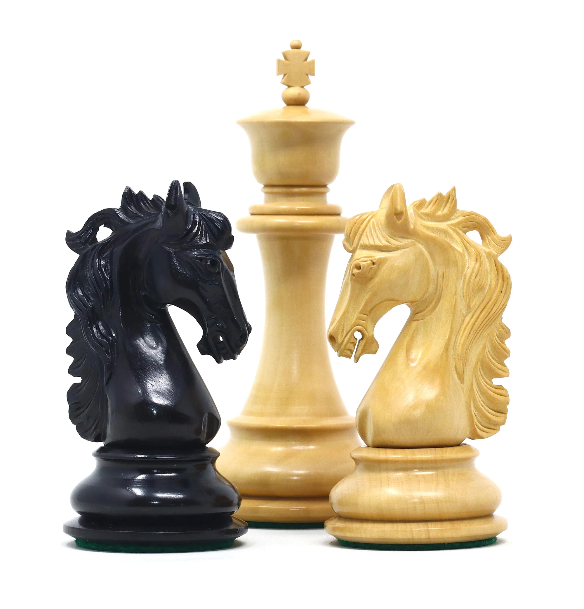 Heritage Series 4.4" Premium Staunton Ebony wood  Chess Set - Image 3