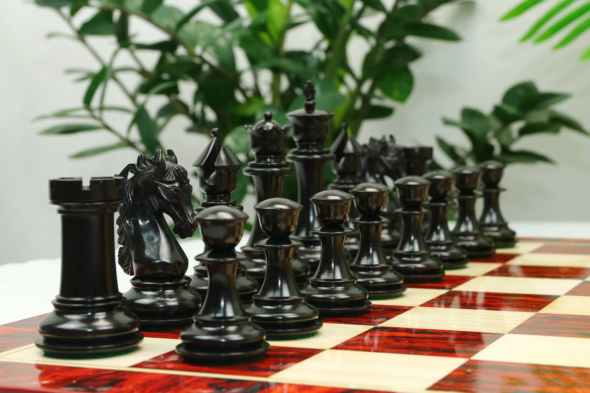 Heritage Series 4.4" Premium Staunton Ebony wood  Chess Set - Image 4
