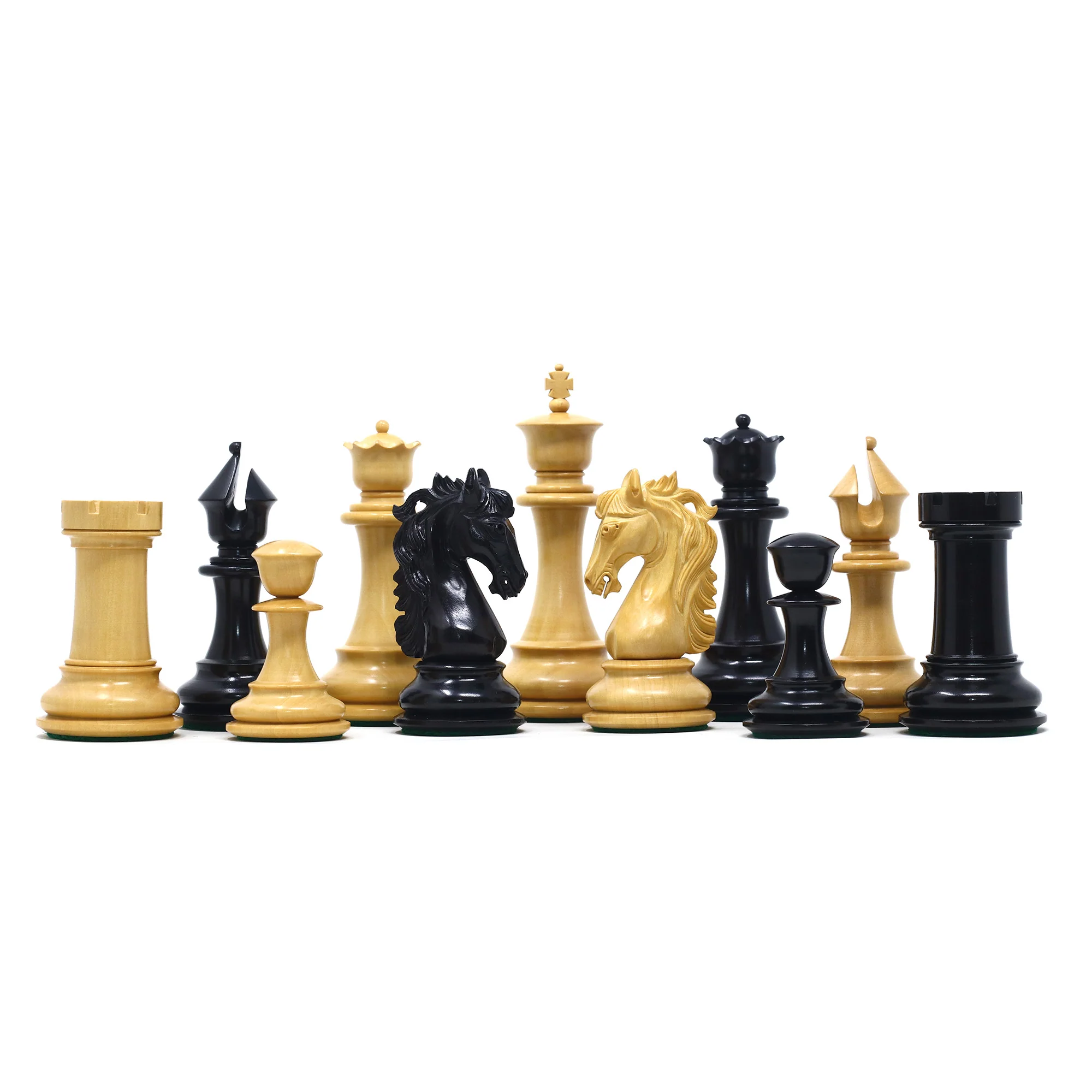 Heritage Series 4.4" Premium Staunton Ebony wood  Chess Set - Image 5