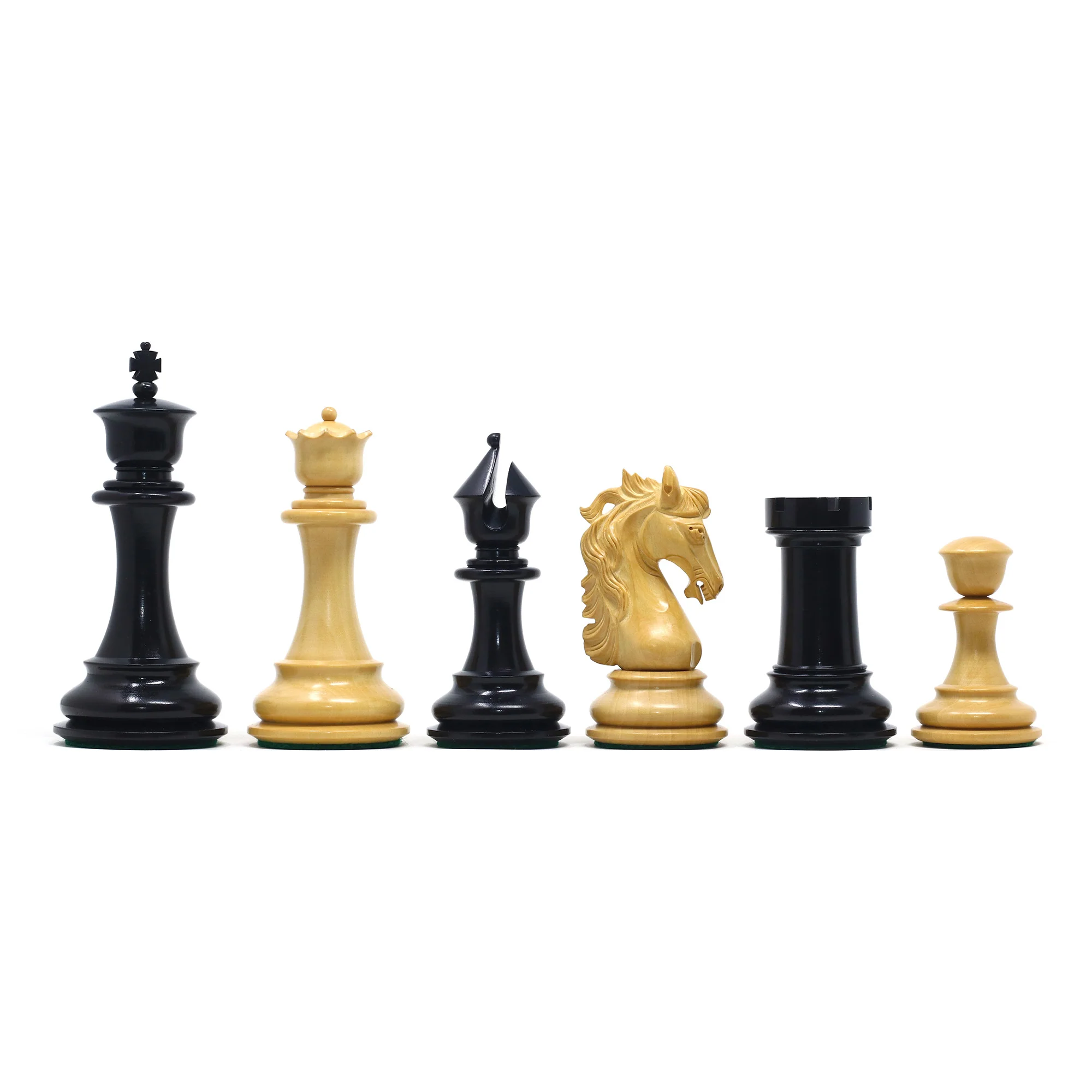 Heritage Series 4.4" Premium Staunton Ebony wood  Chess Set - Image 6