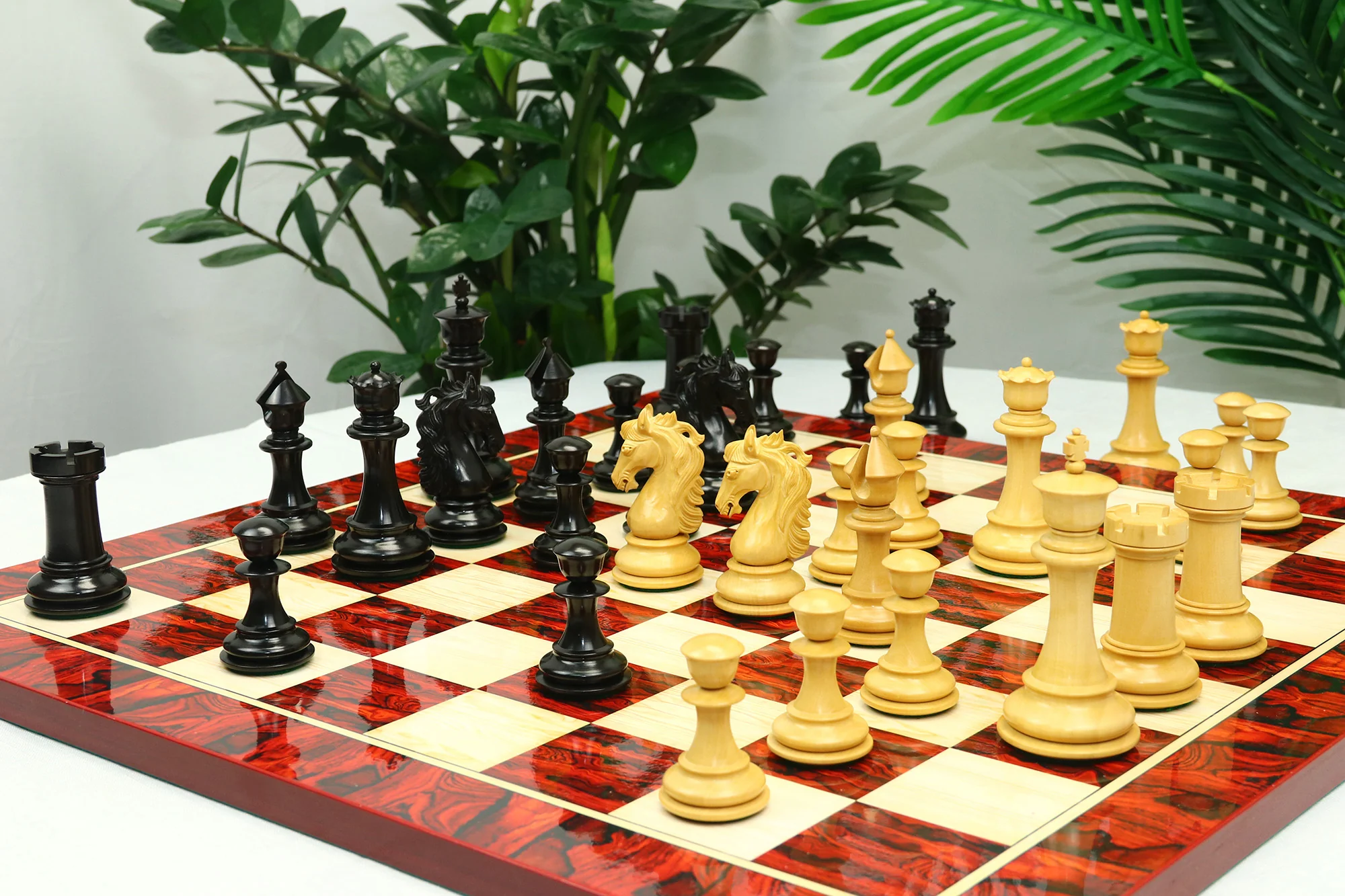 Heritage Series 4.4" Premium Staunton Ebony wood  Chess Set - Image 7