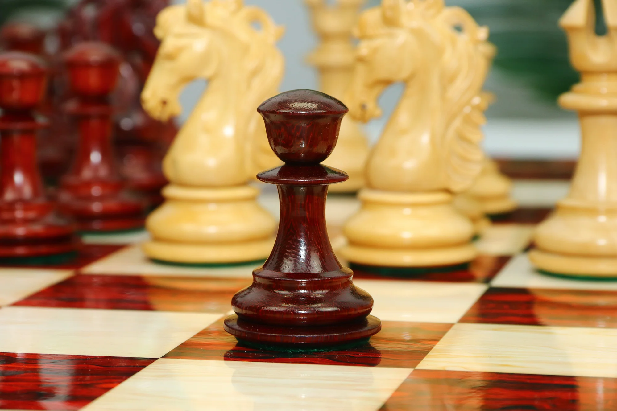 Heritage Series 4.4" Luxury Staunton in African Padouk & Boxwood Wood Chess Set - Image 25