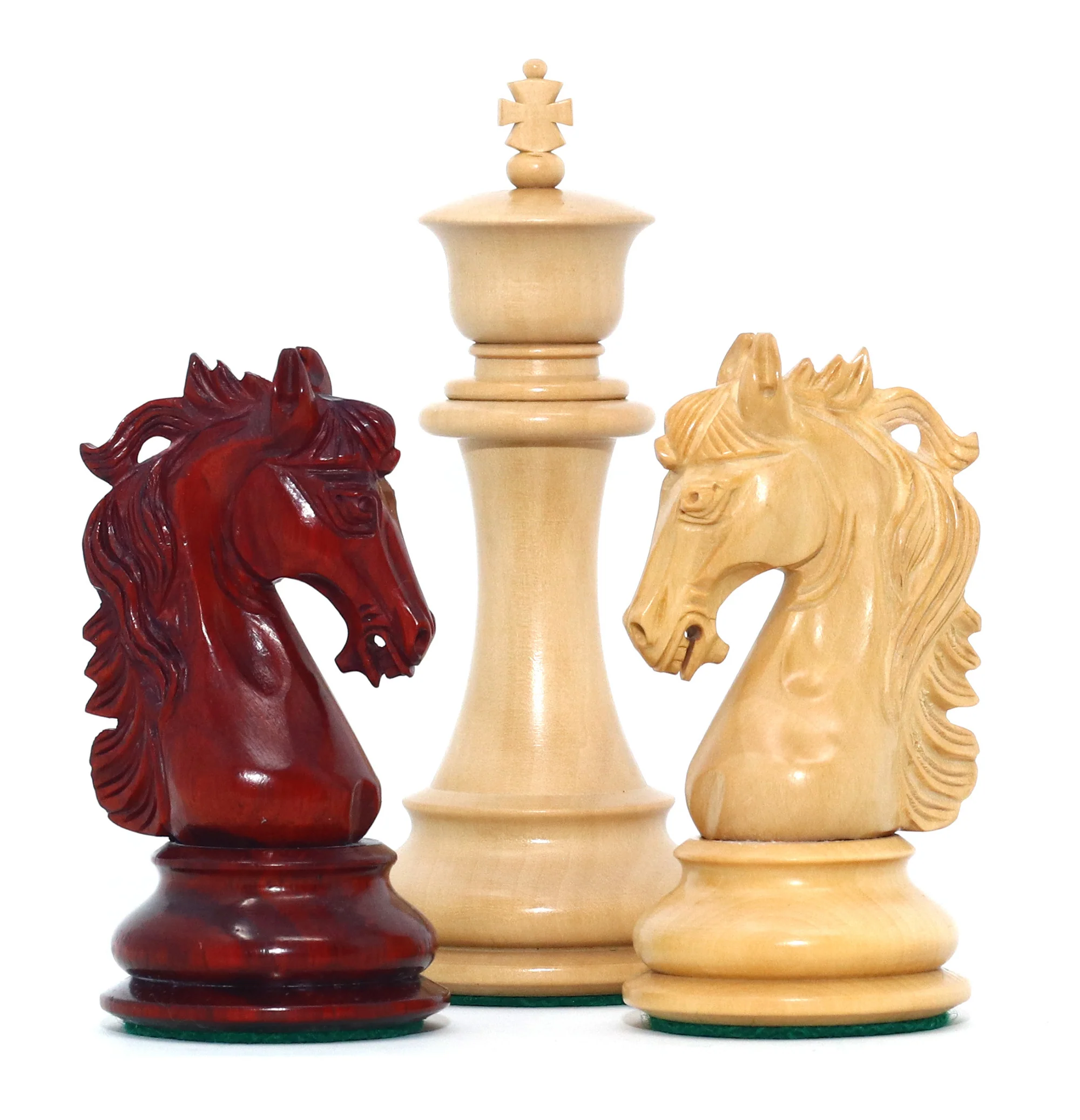 Heritage Series 4.4" Luxury Staunton in African Padouk & Boxwood Wood Chess Set - Image 3