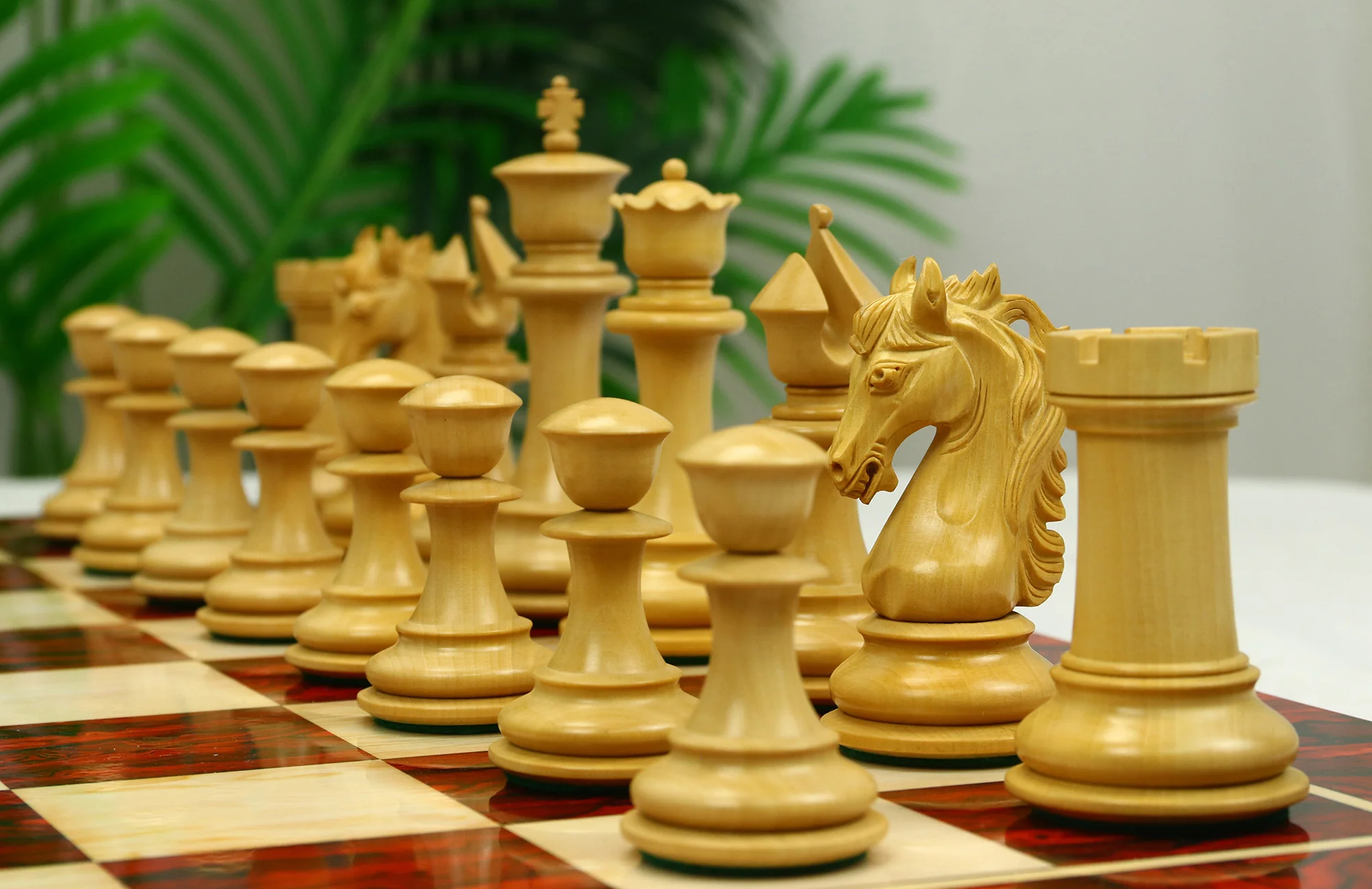 Heritage Series 4.4" Luxury Staunton in African Padouk & Boxwood Wood Chess Set - Image 4