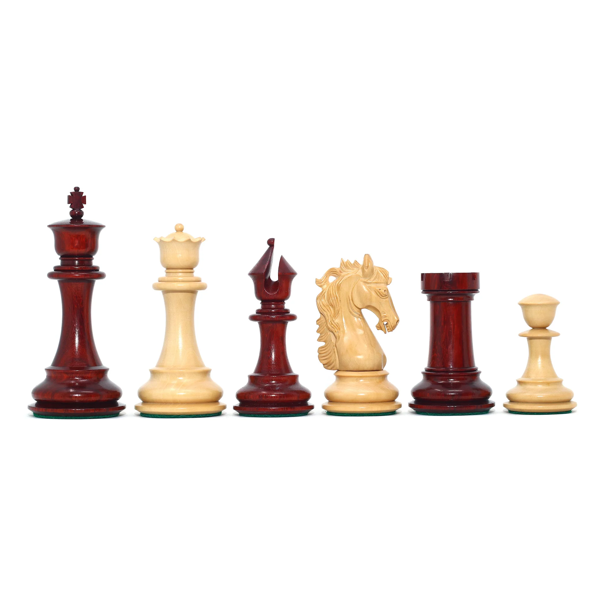 Heritage Series 4.4" Luxury Staunton in African Padouk & Boxwood Wood Chess Set - Image 6