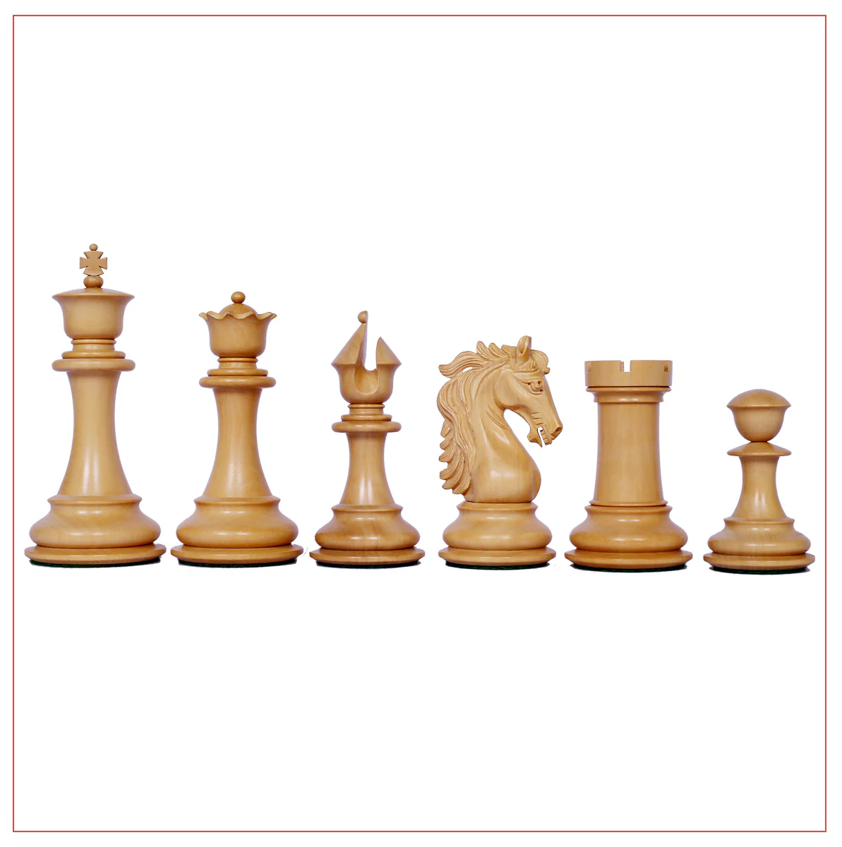 Heritage Series 4.4" Staunton African Padouk Chess Set - Image 6