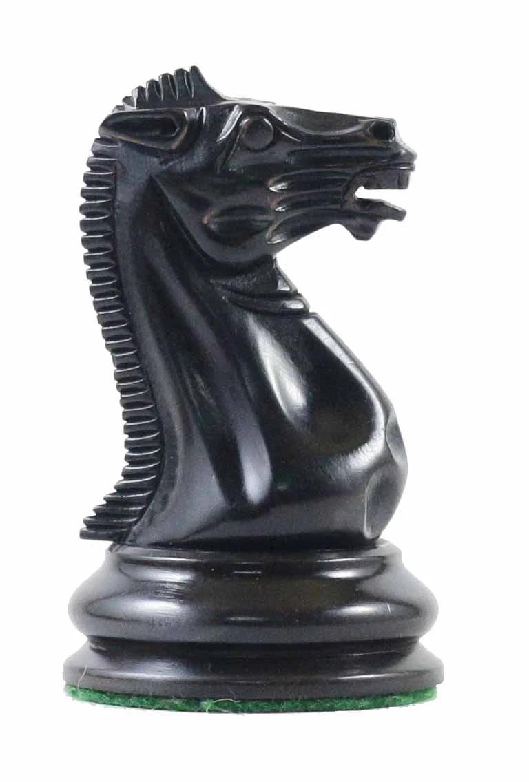 Jaques Reproduction 1850-55 Staunton Antiqued/Ebonised 4.4" Chess Pieces - Image 5